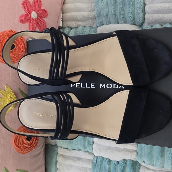 PELLE MODA REBA SUEDE WOMEN'S SANDALS HEELS - Picture 2 of 11